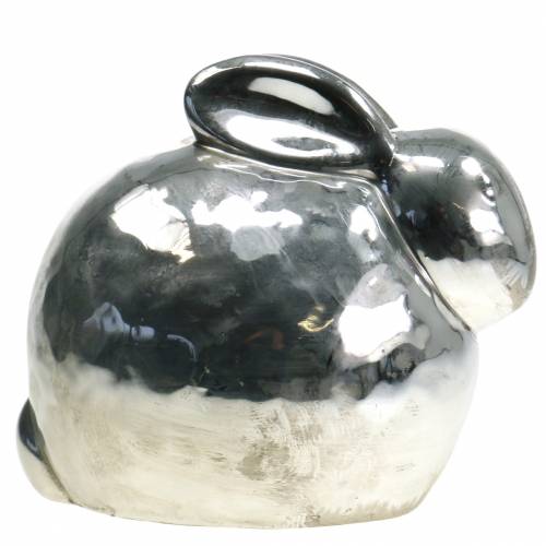 daiktų Sidabrinis zuikis antikvarinis H14,5cm