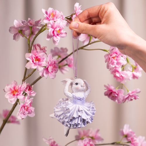 daiktų Balerinos zuikučio pakabukai, Velykų šakelių ar Kalėdų eglutės akcentas, 12 cm, 2 vnt.