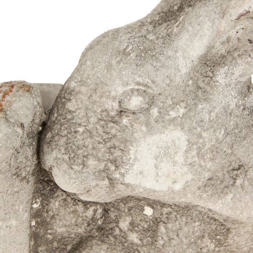 daiktų Triušio dekoratyvinis betoninis gėlių vazonas antikvarinis pilkas 33,5x17x29,5cm