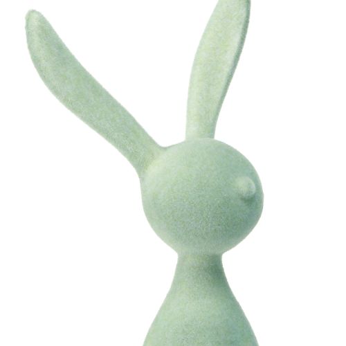 Floristik24 Rabbit Edge taburetė Velykų zuikis Flocked – 2 pasirinkimas – žaliai ruda 28cm 3 vnt.