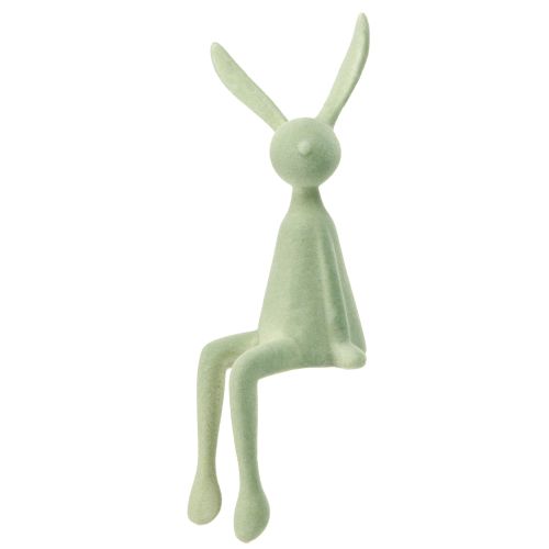Floristik24 Rabbit Edge taburetė Velykų zuikis Flocked – 2 pasirinkimas – žaliai ruda 28cm 3 vnt.