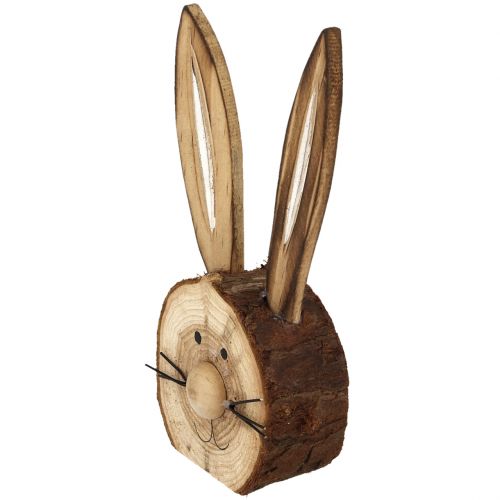 Floristik24 Triušio galva pagaminta iš medžio natūralaus 11cm - 12cm 6vnt