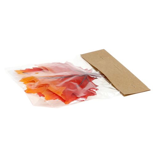 Floristik24 Rudens puošmena klevo lapas oranžinė raudona 13cm 12vnt