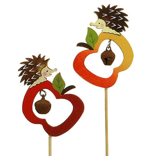 Rudens pagaliukai ežiukas su obuoliu 7cm 12vnt