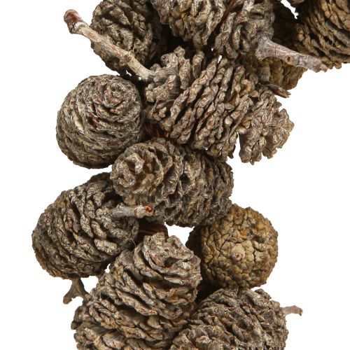 daiktų Širdies formos dekoratyvinis kūgis, alksnio formos, baltai nuskalbtas, 24 cm