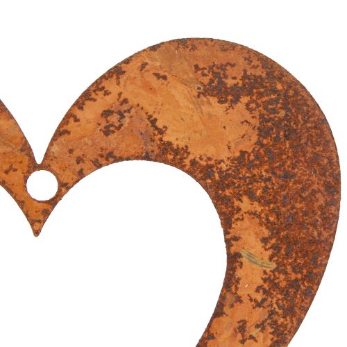 Floristik24 Dekoratyvinė širdelė rūdžių sodo puošmena metalinė širdelė 10cm 12 vnt