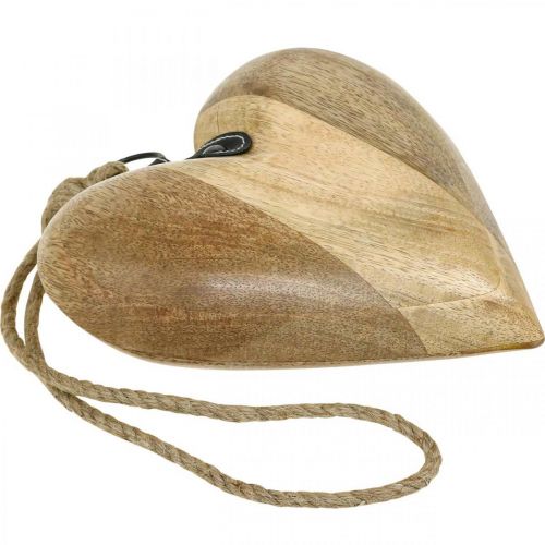 daiktų Medinė širdelė, dekoratyvinė širdelė pakabinimui, širdies puošmena H19cm