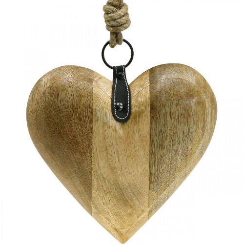 daiktų Medinė širdelė, dekoratyvinė širdelė pakabinimui, širdies puošmena H19cm
