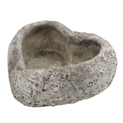 Floristik24 Širdelė augalui 24cm x 25cm pilka