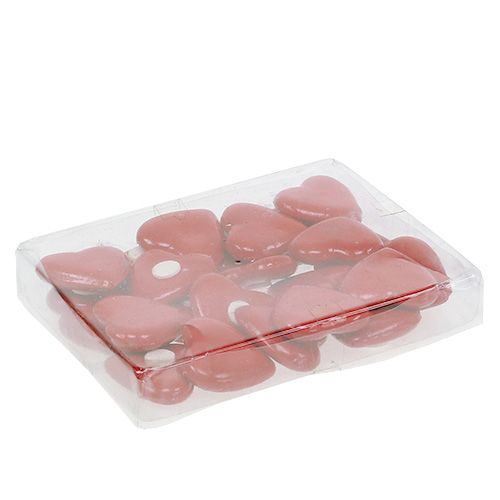 Floristik24 Širdelė klijuoti 3,5cm raudona 24vnt