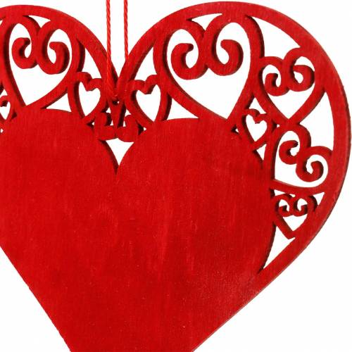 Floristik24 Širdelė pakabinama, vestuvių puošmena, pakabukas širdelė, širdelės puošmena, Valentino diena 12vnt