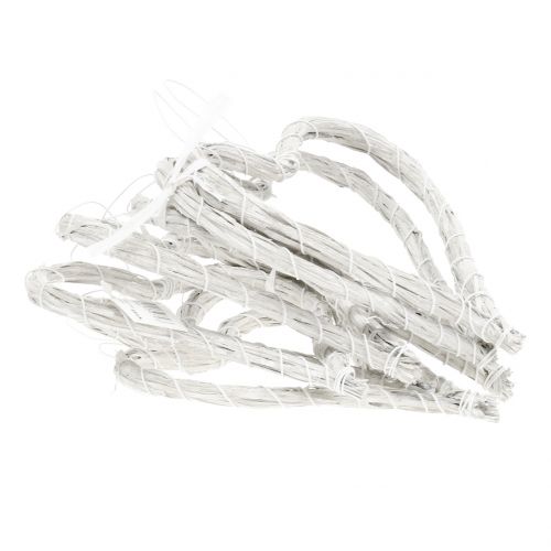 Širdelė pakabinimui balta 15cm 8vnt | Floristik24.lt