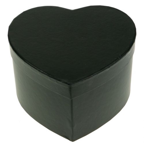 Floristik24 Gėlių dėžutės širdelė juoda 18 / 20cm 2vnt