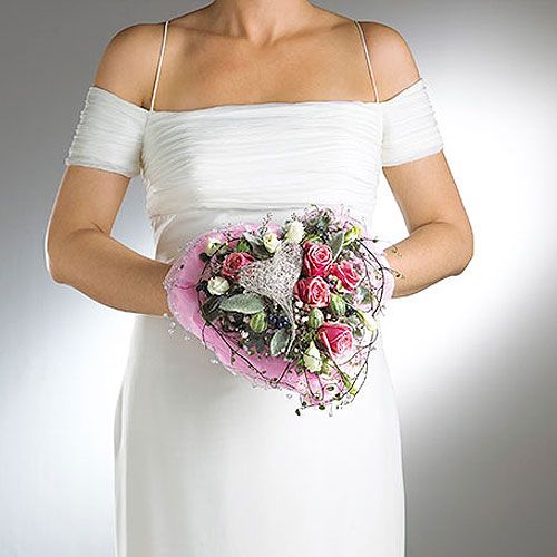 daiktų Gėlių putplasčio nuotakos puokštės laikiklis Lady 2 18cm Ø8cm 6 vnt