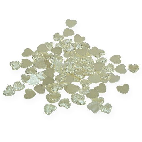 Floristik24 Išsklaidytos mini širdelės kremas 1,3 cm 300 p