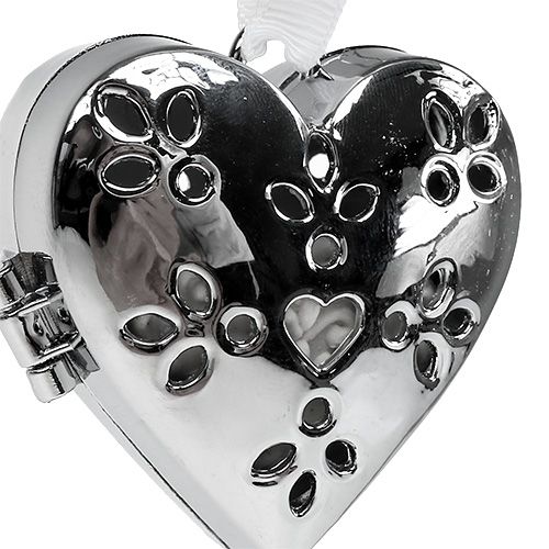 daiktų Širdies kabykla su rožių kvapu sidabru 5cm