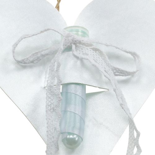 Floristik24 Širdies kabykla su orchidėjų vamzdeliais balta 16cm 6vnt