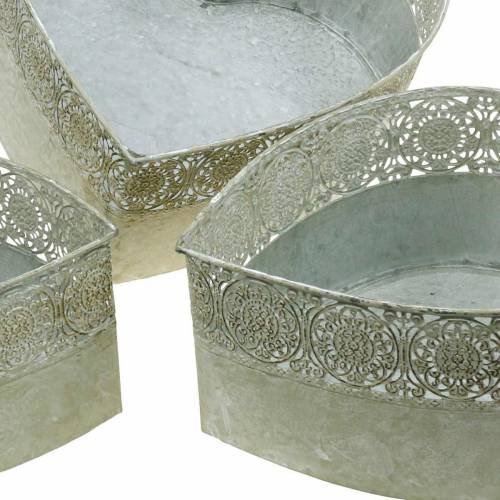 Floristik24 Sodintuvo dubuo Heart Metalinis sodintuvų vintage rinkinys iš 3