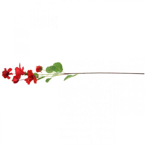 Floristik24 Dirbtinės gėlės hibiscus šakelė raudona deko šakelė hibiscus H107cm