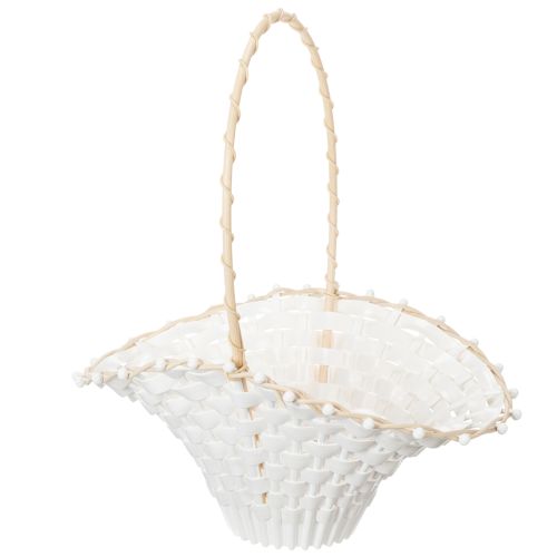 Vestuvių gėlių mergaitės krepšelis 24cm x 17cm pirkti | Floristik24.lt
