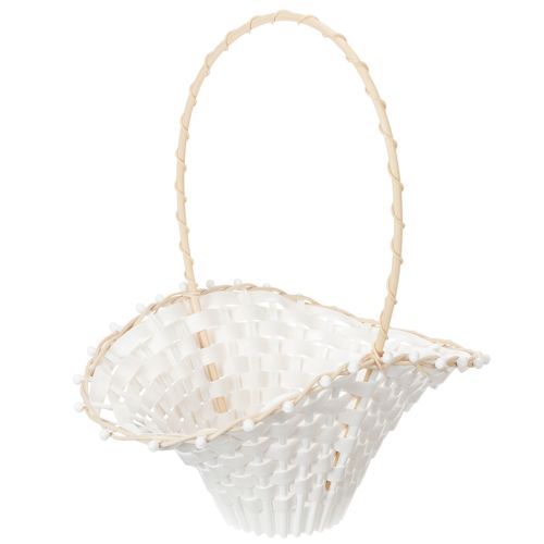 Vestuvių gėlių mergaitės krepšelis 24cm x 17cm | Floristik24.lt
