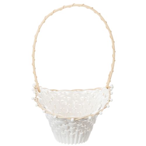Vestuvių gėlių mergaitės krepšelis 24cm x 17cm | Floristik24.lt