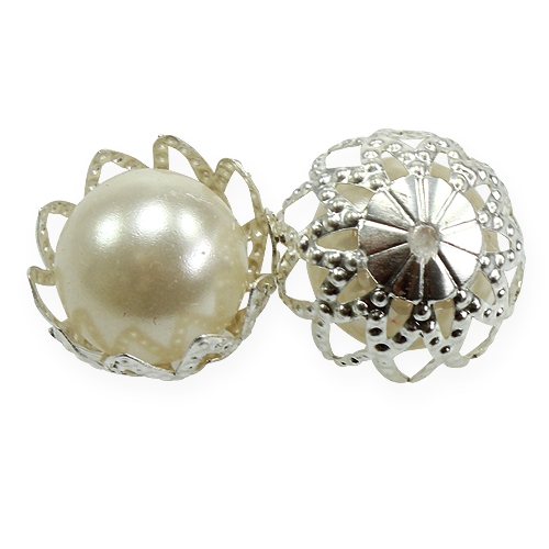 Floristik24 Vestuvių sklaidos dekoravimo perlai kremas Ø13mm 48 vnt