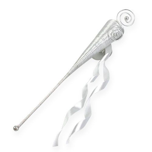 Floristik24 Satininis maišelis baltas 40cm 3vnt