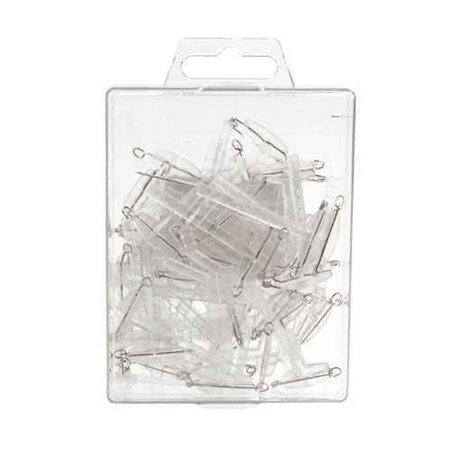 daiktų Vestuvių segtukas skaidrus/sidabrinis 5cm 50 vnt