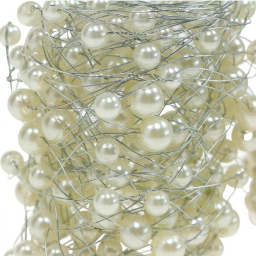 daiktų Vestuvių dekoracija, dekoratyvinė perlų virvelė, girlianda su perlais, dekoratyvinė viela 2,5m 2vnt