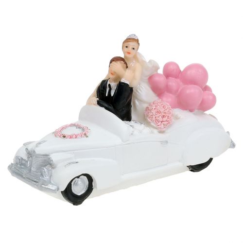 Floristik24 Vestuvių figūra nuotakos pora automobilyje 16cm