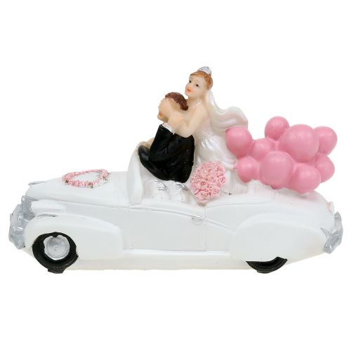 Floristik24 Vestuvių figūra nuotakos pora automobilyje 16cm