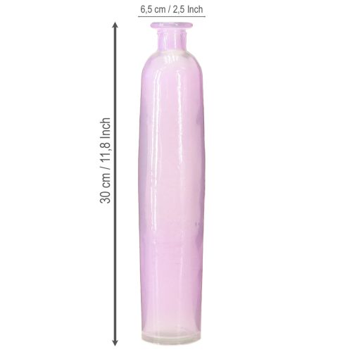 daiktų Aukšta gėlių vaza violetiniai buteliai dekoratyvinis stiklas Ø6,5cm H30cm