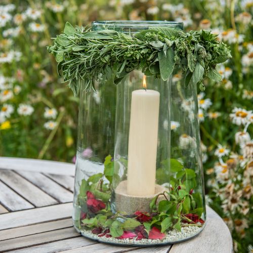 Floristik24 Aukšta stiklinė vaza kūgio formos gėlių vazos stiklas 30cm Ø10,5cm