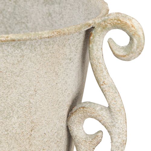 daiktų Aukšto dekoratyvinio trofėjaus senovinio puodelio vaza metalinė pilka Ø15cm H50cm