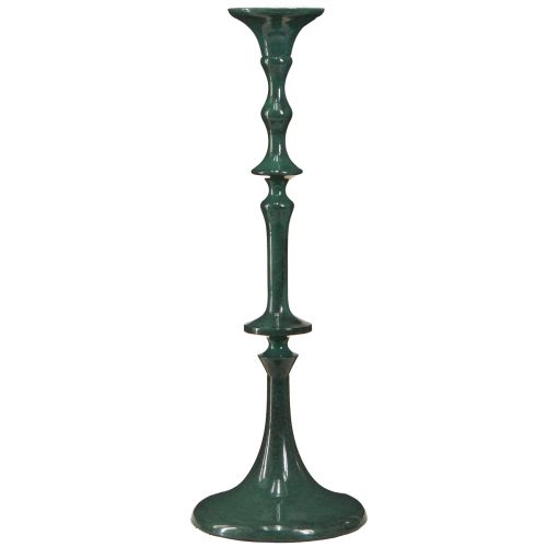 daiktų Aukšta žvakidė metalinė žalia keramikos išvaizda H38cm