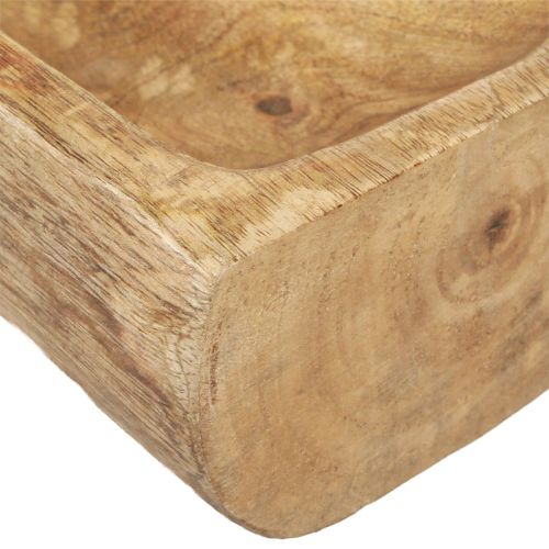 daiktų Medinė apdaila su tuščiaviduriu dekoratyviniu dubeniu iš medžio 40×13–16cm×6,5 cm