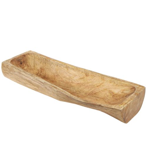 daiktų Medinė apdaila su tuščiaviduriu dekoratyviniu dubeniu iš medžio 40×13–16cm×6,5 cm