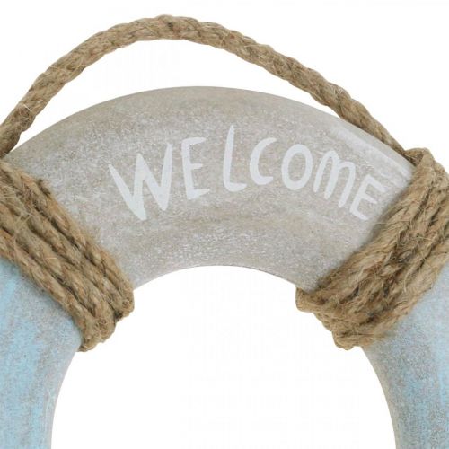 Floristik24 Maritime Deco Gelbėjimo ratas Deco Nautical Wood Deco Ø30cm