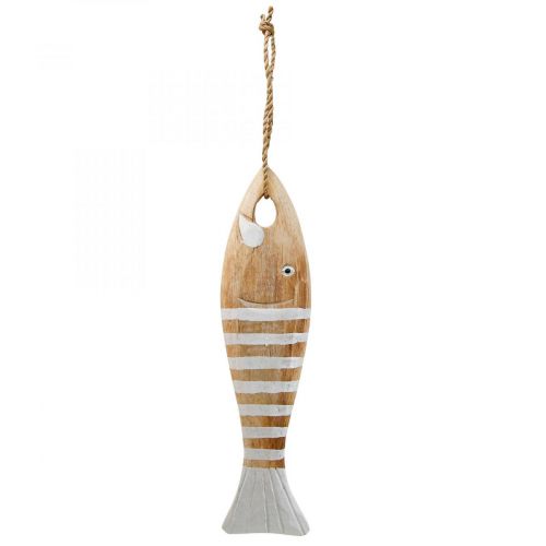 Medinės žuvies dekoracijos jūrinės žuvies pakabukas medis 28,5cm