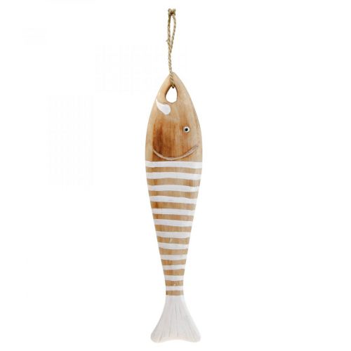 Medinės žuvies dekoracijos jūrinės žuvies pakabukas medis 49cm