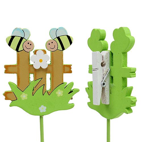 Floristik24 Medinė kamštinė tvora su gyvūnais 6,5cm rūšiuoti. 12 vnt