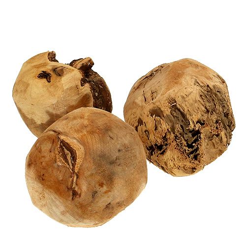 Floristik24 Medinis rutulys eglės kamuolys natūralus Ø9cm 3 vnt