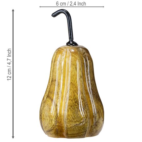 daiktų Medinė kriaušės kriaušės medinė dekoracija rudeniui raudona geltona balta 12 × 6 cm 3 vnt.
