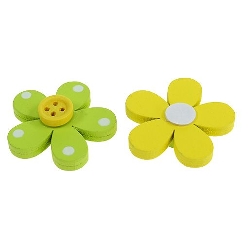 Floristik24 Medinė gėlė įvairioms spalvoms išsklaidyti. 3cm 24vnt
