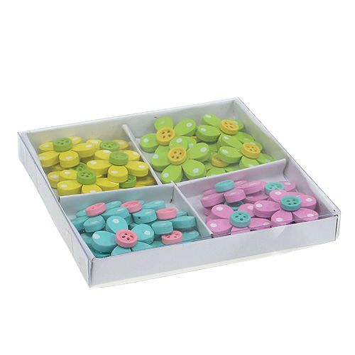 Floristik24 Medinė gėlė įvairioms spalvoms išsklaidyti. 3cm 24vnt