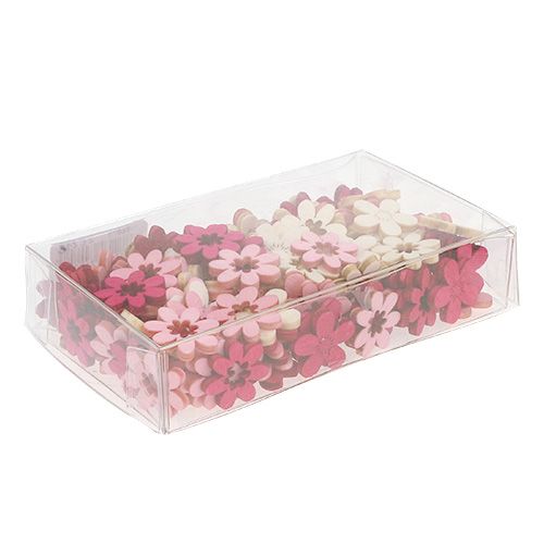 Floristik24 Medinės gėlės streudeko 2cm Pink ass. 144 g