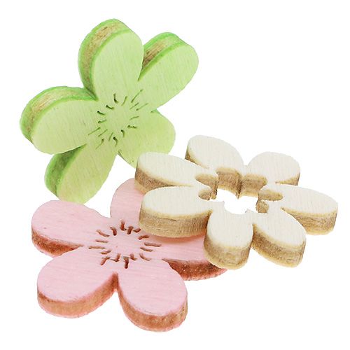 Floristik24 Medinių gėlių pabarstukų dekoravimas Ø2cm pastelinis asortimentas. 144 g