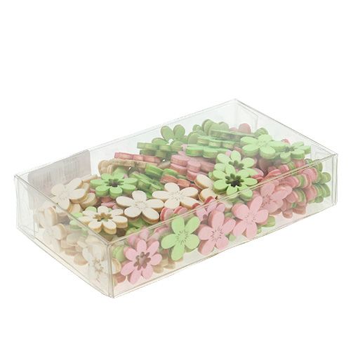 Floristik24 Medinių gėlių pabarstukų dekoravimas Ø2cm pastelinis asortimentas. 144 g