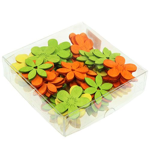 Floristik24 Medinės gėlės 4cm spalvingos ast. 72 vnt